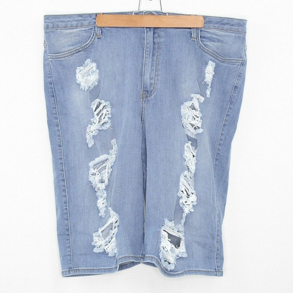 Fashion Nova Denim - Fashion Nova Distressed Jean Capris